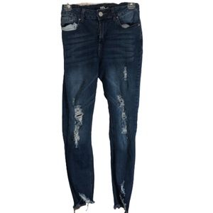 Refuge Distress Jeans Elastic Waist